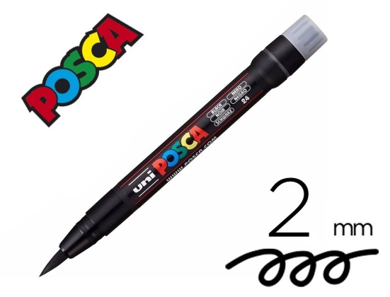 Marqueur peinture posca pointe pinceau PC350 noir