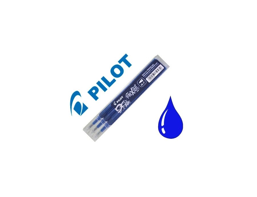 Recharge pilot frixion ball pointe moyenne coloris bleu nuit set 3 unites