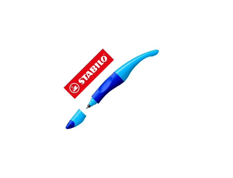 Stylo-bille stabilo easy original gaucher 1 recharge couleur bleu étui Stylo-bille stabilo easy original gaucher 1 recharge couleur bleu étui