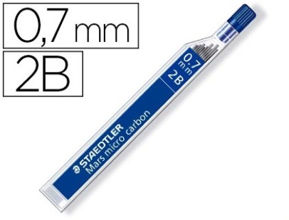Mine staedtler mars 0.7mm 2b micro carbon 250 résistante papier carton étui 12 unités