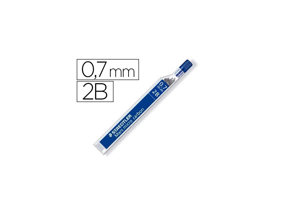 Mine staedtler mars 0.7mm 2b micro carbon 250 résistante papier carton étui 12 unités